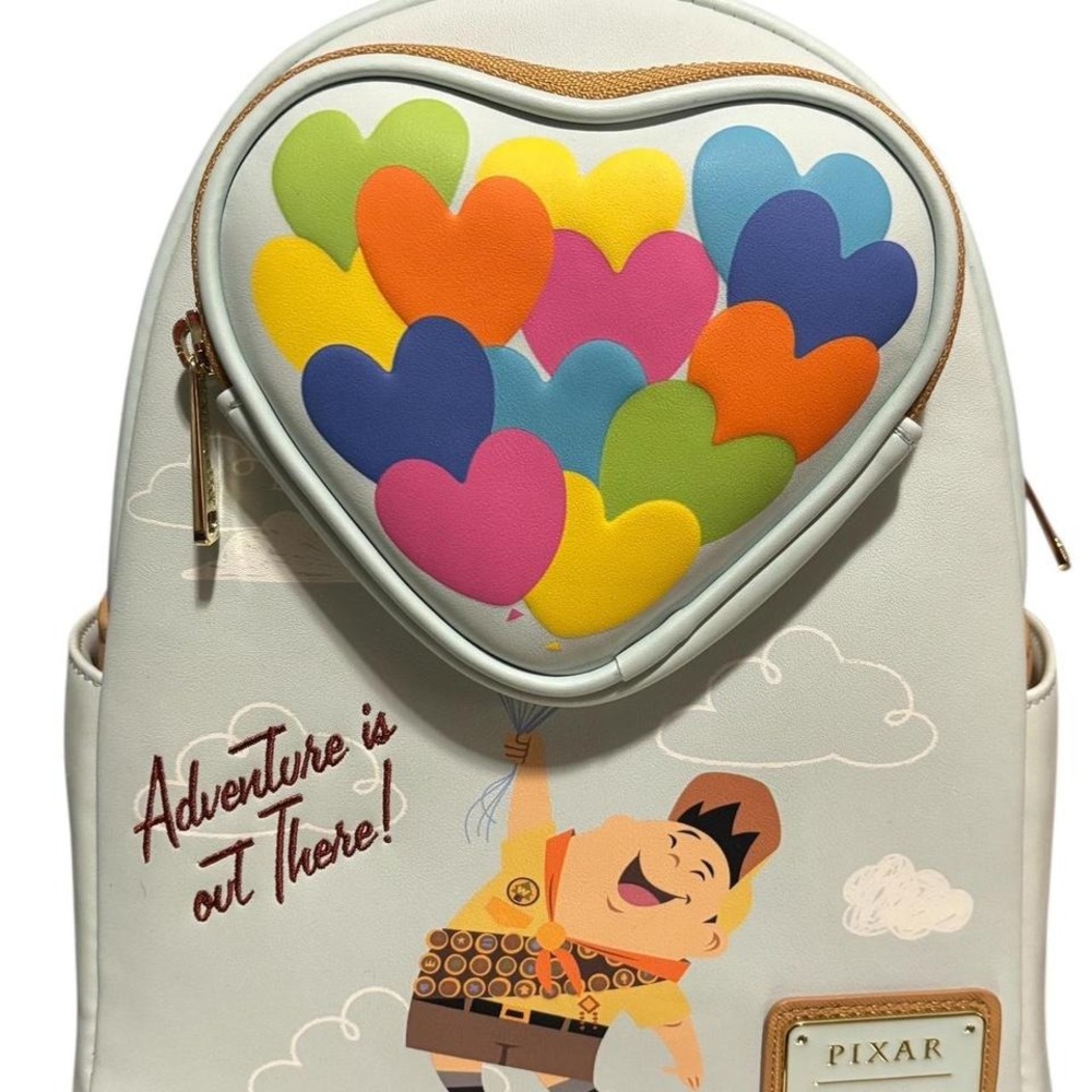 Loungefly Pixar Up Backpack Disney Russell Heart Balloon NWT